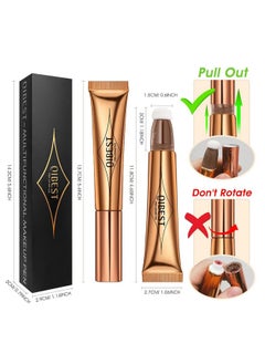 QiBest Highlighter Beauty Wand, Cream Liquid Highlighter Makeup Stick, Silky Smooth Face Shimmer Bronzer Stick With Cushion Applicator, Lightweight Body Face Glowing Highlighter (04 Pearl White)  - Image 2