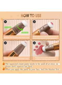 QiBest Highlighter Beauty Wand, Cream Liquid Highlighter Makeup Stick, Silky Smooth Face Shimmer Bronzer Stick With Cushion Applicator, Lightweight Body Face Glowing Highlighter (04 Pearl White)  - Image 5
