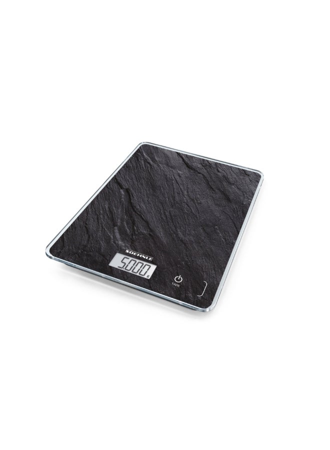 SOEHNLE Page Compact 300 Digital Kitchen Scale Slate 2.5 x 19.2 x 23.4 cm 61515 - Image 1