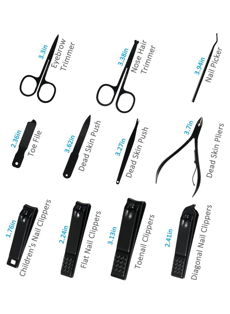 Professional 26-Piece Stainless Steel Manicure Set, Nail Care Tools with Luxury Travel Bag - Image 5