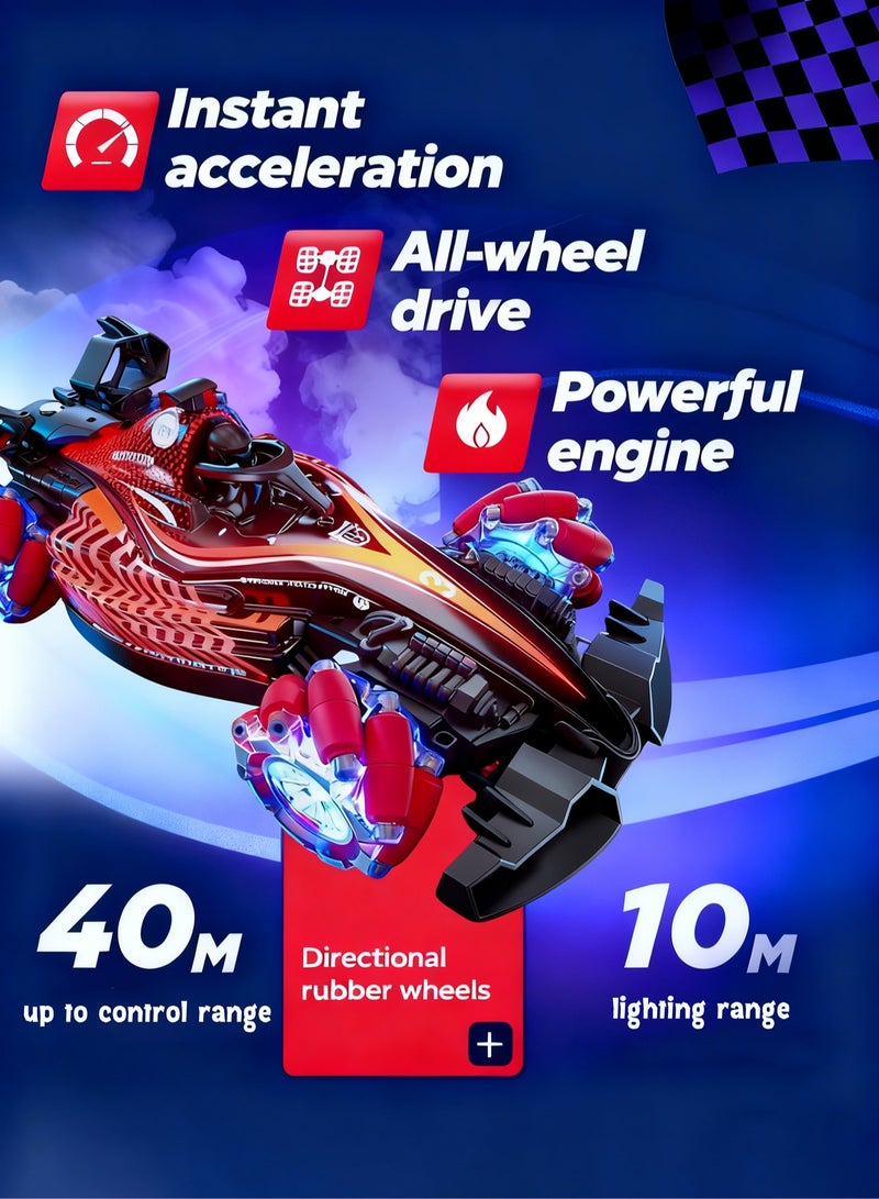 JJRC Racing F1 RC Car Scale Remote Control Kids Stunt 2.4GHz Drift 4WD 360° Rotation Suitable for Children with Lights Music and Spray - Image 4