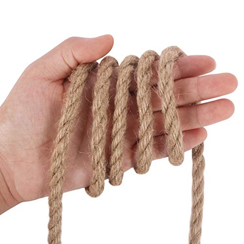 Vivifying Jute Rope, 50 Feet 8mm Natural Heavy Duty Twine for Crafts, Cat Scratch Post, Bundling and Hanging - Image 3