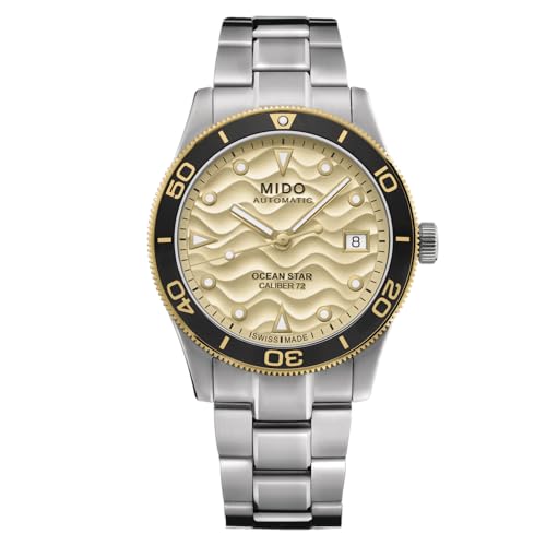 MIDO Ocean Star 39 - Swiss Automatic Watch for Men & Women - 39mm Stainless Steel Case - Yellow Dial - Stainless Steel Bracelet - M0269072102100 - Image 2