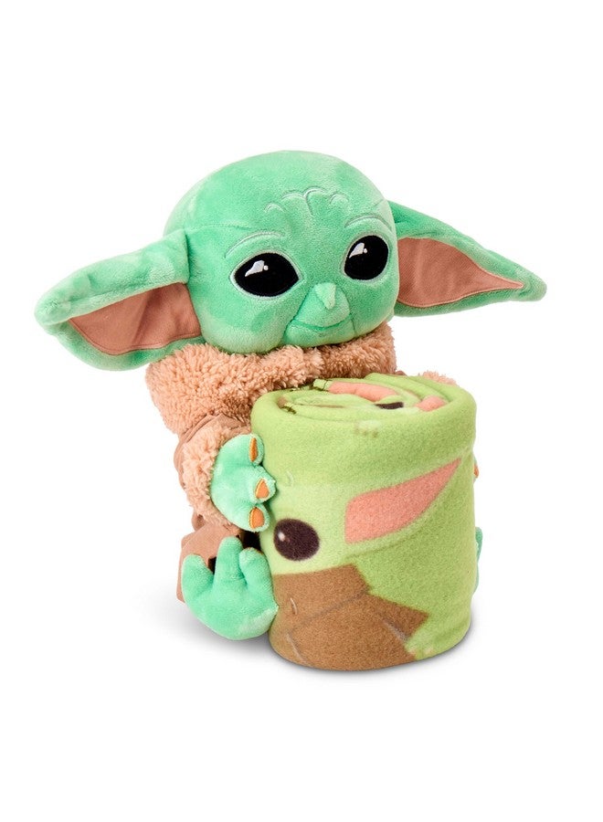Northwest Northwest Star Wars - The Mandalorian Character Hugger Pillow & Fleece Throw Blanket Set, 40" x 50", The Child  - Image 3