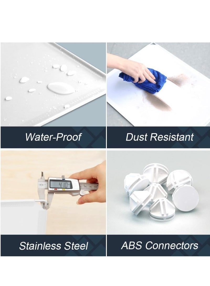 شو وو خزانة ملابس محمولة مكونة من 12 مكعبًا، رفوف تخزين مكعبة لتنظيم خزانة الملابس، مكعبات تخزين بلاستيكية قابلة للتكديس، مثالية للمنزل وغرفة النوم، لون أبيض - Image 5