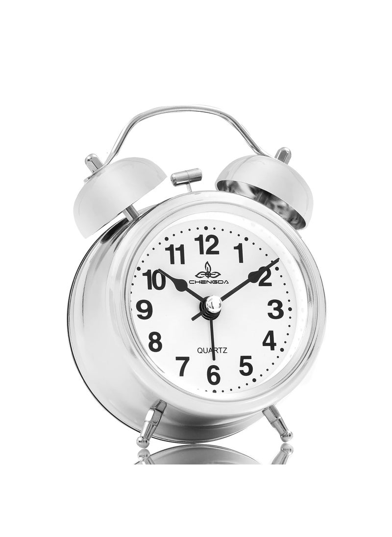 MAGIC PLUS MAGIC PLUS Alarm Clock for Heavy Sleepers Wake Up On Time Every Time Loud Alarm with Extra Large Display Snooze Button Backlight Silver  - Image 1
