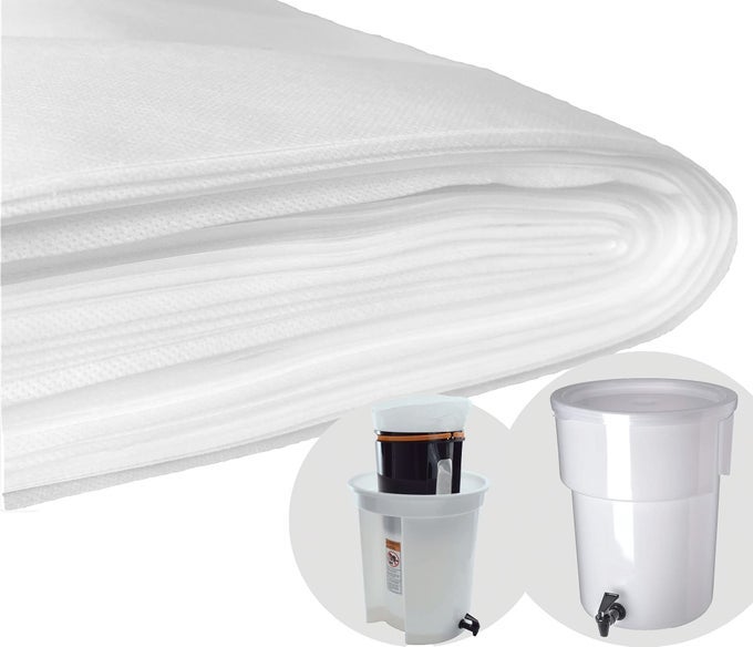 50 PACK COMMERCIAL COLD BREW COFFEE FILTERS 20 X 20 FOR COMMERCIAL MODEL COLD BREW COFFEE MAKERS AND 5GALLON COMMERCIAL SYSTEMS
