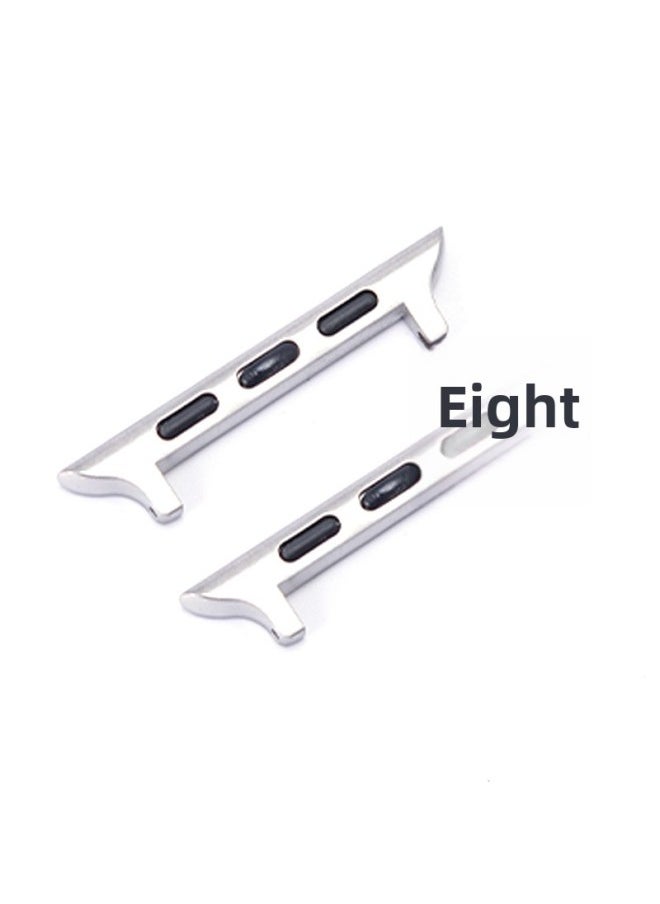Generic - Suitable For Apple Watch Classic Connector Without Screw Strap Buckle Without Slip Wire Raw Ear Pin Connector-Color:Silver 38 - Image 1