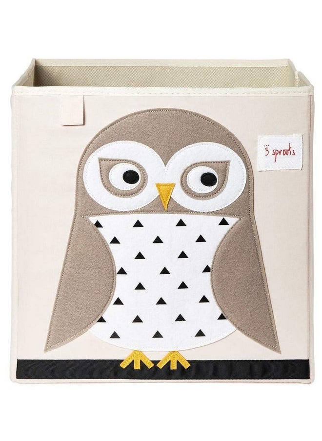 3 sprouts 3 Sprouts Toy Storage Organizer: Toy Box Cube Organizer for Playroom, Nursery - Foldable Storage Bin - Owl  - Image 4