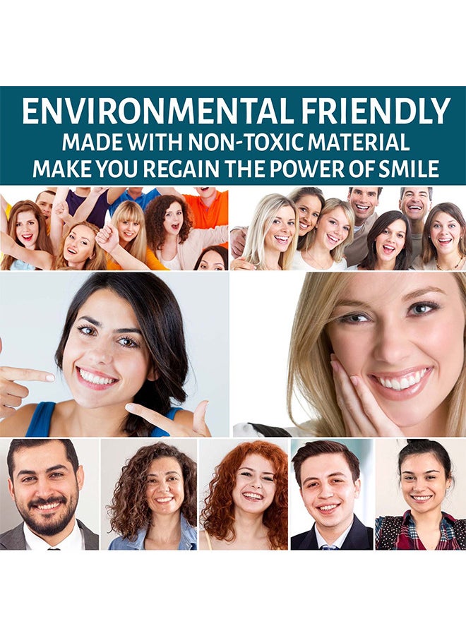 EELHOE - Adjustable Snap-On Prosthese, Cosmetic Denture Veneers For Upper And Lower Jaw, Denture Smile Teeth Customizable Temporary Perfect Fake Teeth Molds Braces For Snap In Instant And Confidence Smile - Image 1