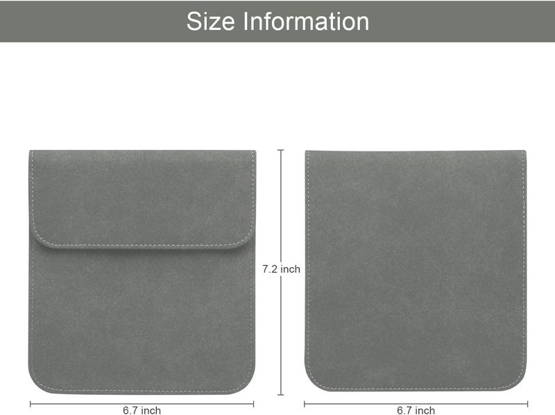 WALNEW 7'' Sleeve for Kindle Oasis - Protective Insert Sleeve Case Cover Bag Fits Kindle Oasis 10th Generation 2019 / 9th Generation 2017, Gray - Image 3