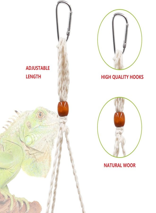 LETSP Reptile Hammock Swing Hanging Bed, Reptile Summer Bed for Lizard Bearded Dragon Leopard Gecko Parrots Squirrel Chameleon (Colour) - Image 2