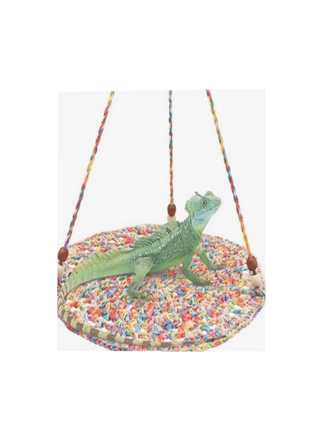 LETSP Reptile Hammock Swing Hanging Bed, Reptile Summer Bed for Lizard Bearded Dragon Leopard Gecko Parrots Squirrel Chameleon (Colour) - Image 5