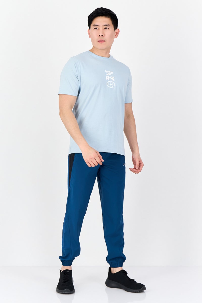 Reebok Men Sportswear Fit Short Sleeve Outdoor T-Shirt, Ice Blue - Image 4