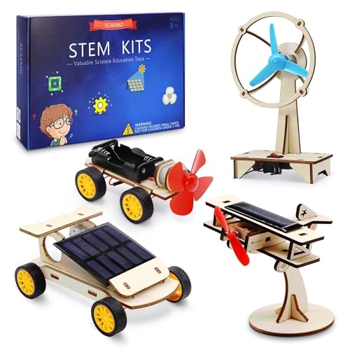 SCAEMO STEM Kits for Kids Ages 8-10-12-14, Stem Toys for Boys Age 8-12, Science Projects, Solar Car Building Kits, Activities Engineering Kit, Gifts for 8 9 10 11 12 Year Old Boys - Image 1