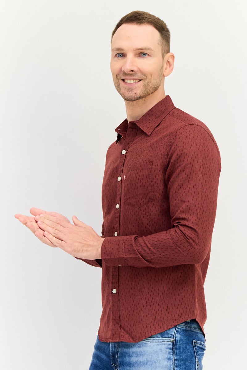 Levi's قميص رجالي بأكمام طويلة بتصميم مطبوع نحيف، متعدد الألوان - Image 2