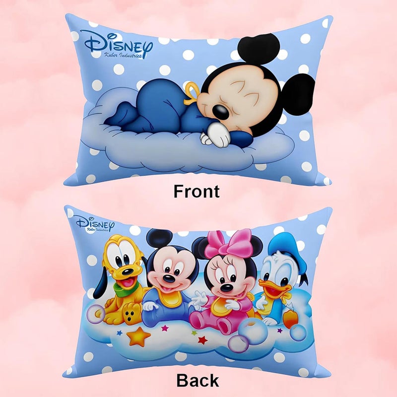 Kuber Industries Kid's Disney Mickey Team Pillow for Sleeping | Cozy & Fluffy Super Soft Pillow | 12x18 Inches - Sky Blue - Image 4