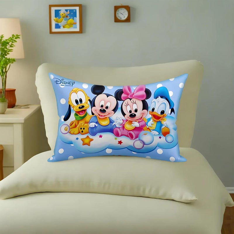 Kuber Industries Kid's Disney Mickey Team Pillow for Sleeping | Cozy & Fluffy Super Soft Pillow | 12x18 Inches - Sky Blue - Image 2