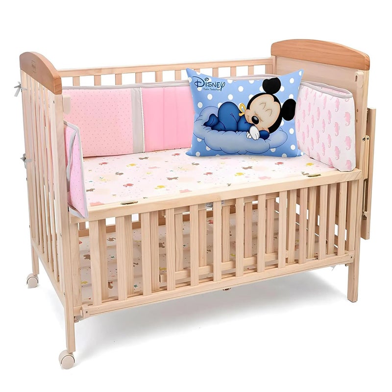 Kuber Industries Kid's Disney Mickey Team Pillow for Sleeping | Cozy & Fluffy Super Soft Pillow | 12x18 Inches - Sky Blue - Image 5