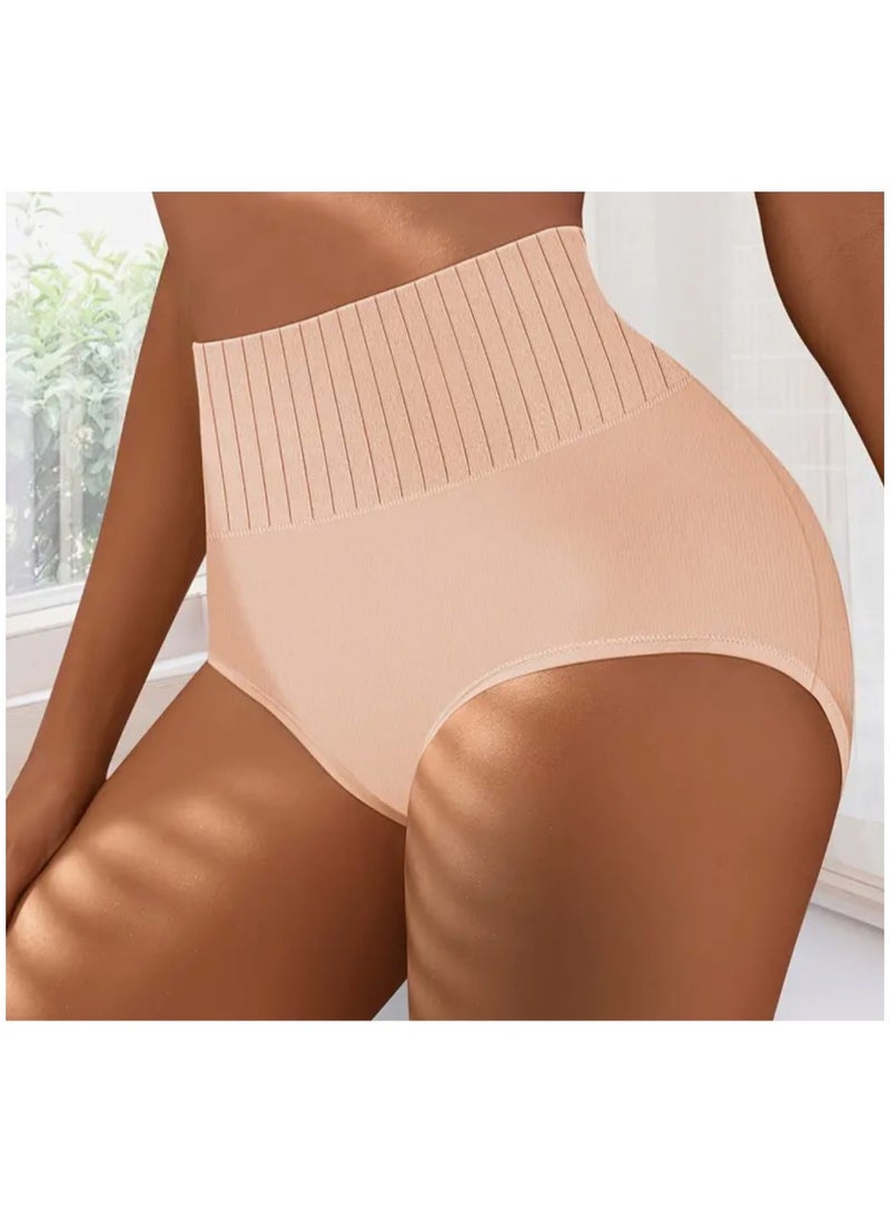 SOLOBUY underwear, high waist, 2 pieces per pack, apricot color  - Image 3