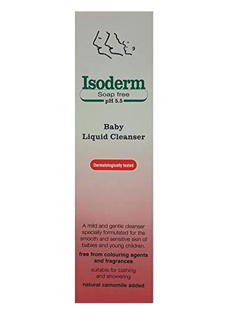 ISODERM - Mild Gentle Shampoo and Body Baby Liquid Shower Cleanser  with Chamomile for Baby Delicate Skin 250ml - Image 1