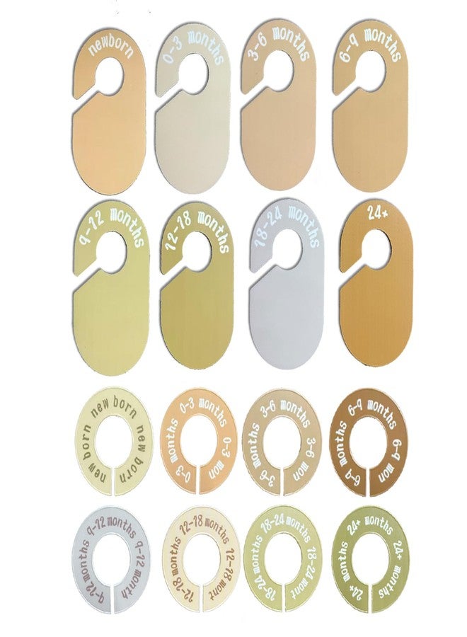 COLAYERIST 16PCS Baby Closet Dividers, Baby Clothes Organizer for Closet, Nursery Decor Hanger Dividers from Newborn to 24+ Months, Easily Organizing Little Baby Girls or Boys Room - Image 1
