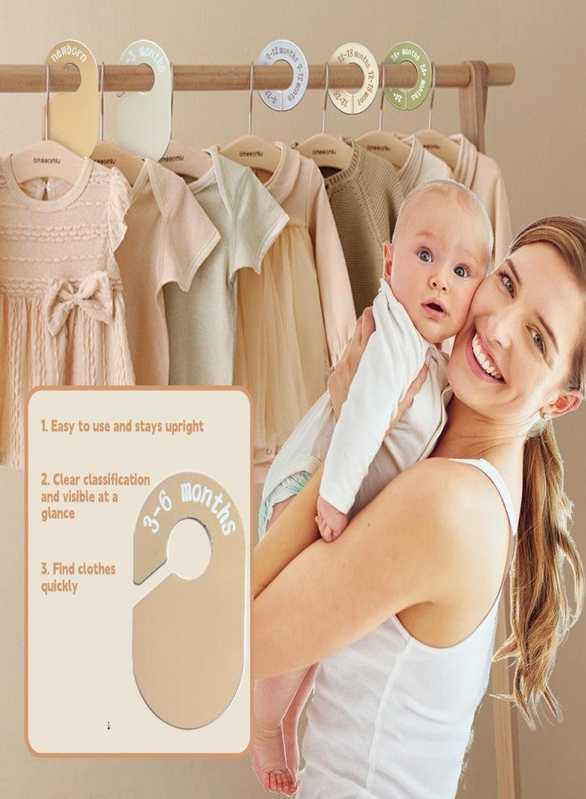 COLAYERIST 16PCS Baby Closet Dividers, Baby Clothes Organizer for Closet, Nursery Decor Hanger Dividers from Newborn to 24+ Months, Easily Organizing Little Baby Girls or Boys Room - Image 4