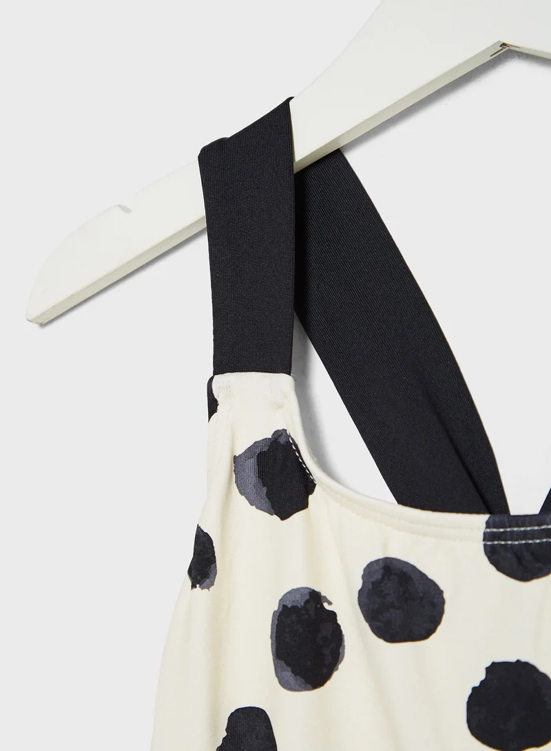 MANGO Kids Dot Print Swimsuit