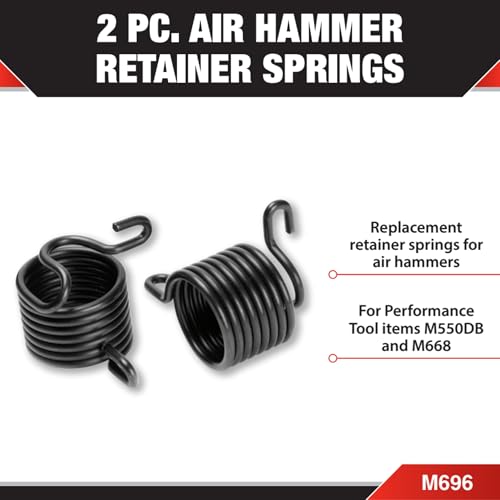 Performance Tool M696 Replacement Retainer Springs for Air Hammers - Compatible with M550DB and M668 Models - Image 2