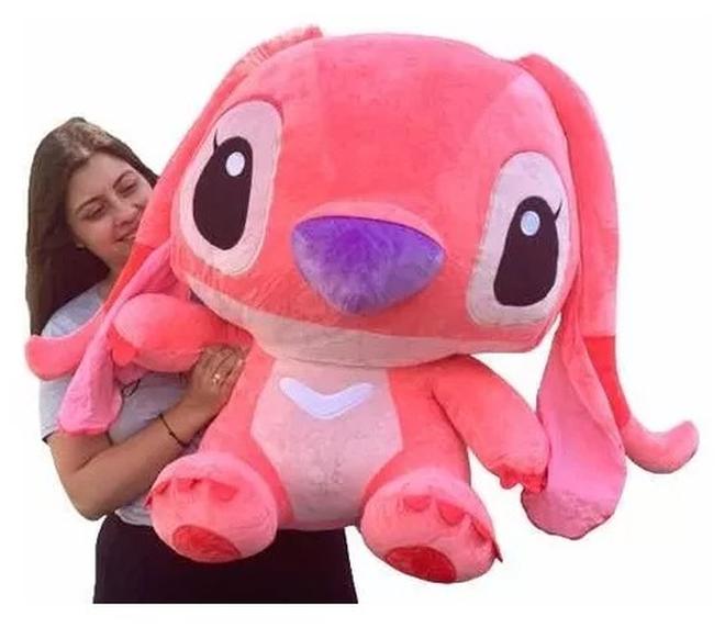 دمى ديزني كارتون ستيتش القطيفة، مقاس 40سم، وردي