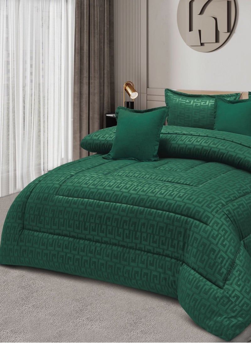 مينجلي طقم لحاف سرير نفرين ومكون من 6 قطع مصنوع من الـمايكروفايبر - مقاس 230 × 250 سم - Image 2