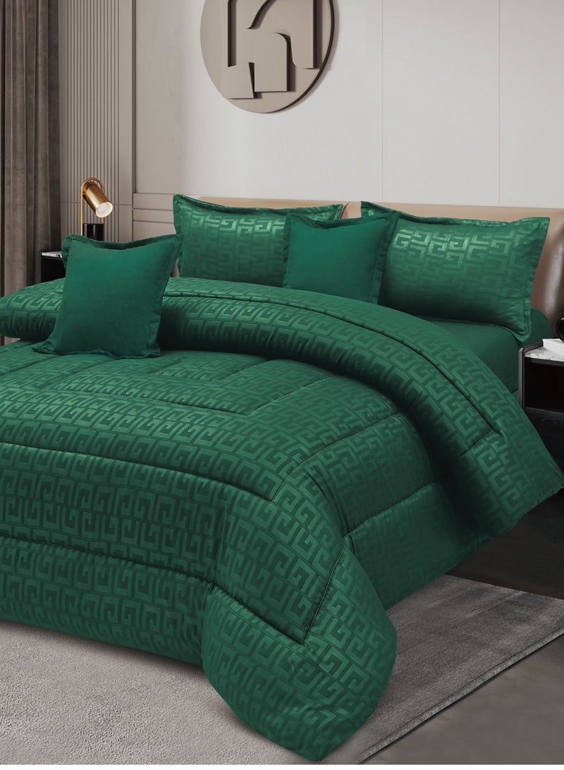 مينجلي طقم لحاف سرير نفرين ومكون من 6 قطع مصنوع من الـمايكروفايبر - مقاس 230 × 250 سم - Image 3