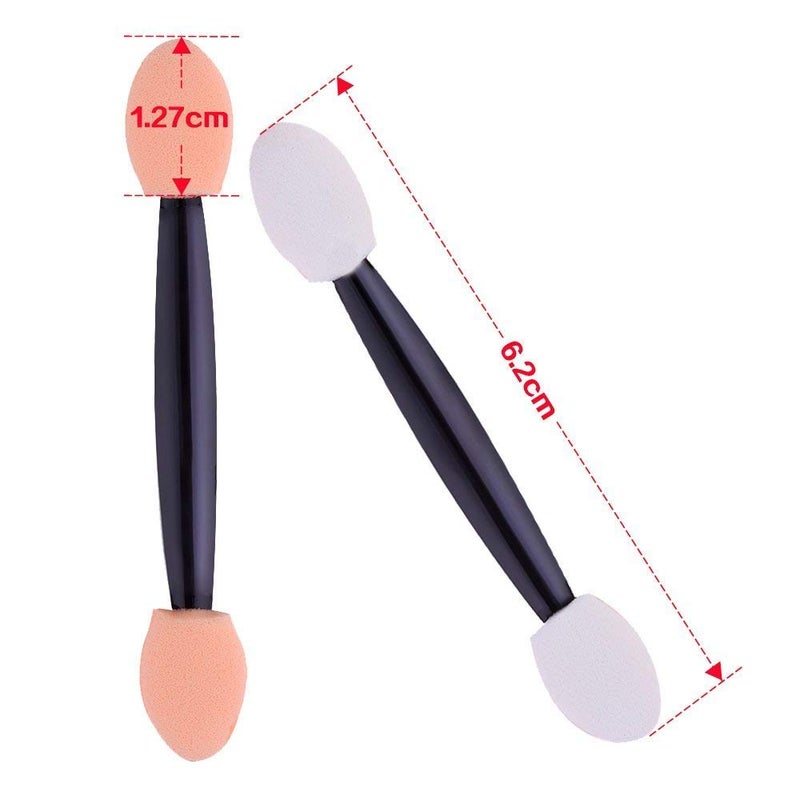 CONNECTWIDE STORE77 12Pcs Brush Set Disposable DoubleSided Eye Shadow Brush Sponge Applicator Oval Makeup - Image 2