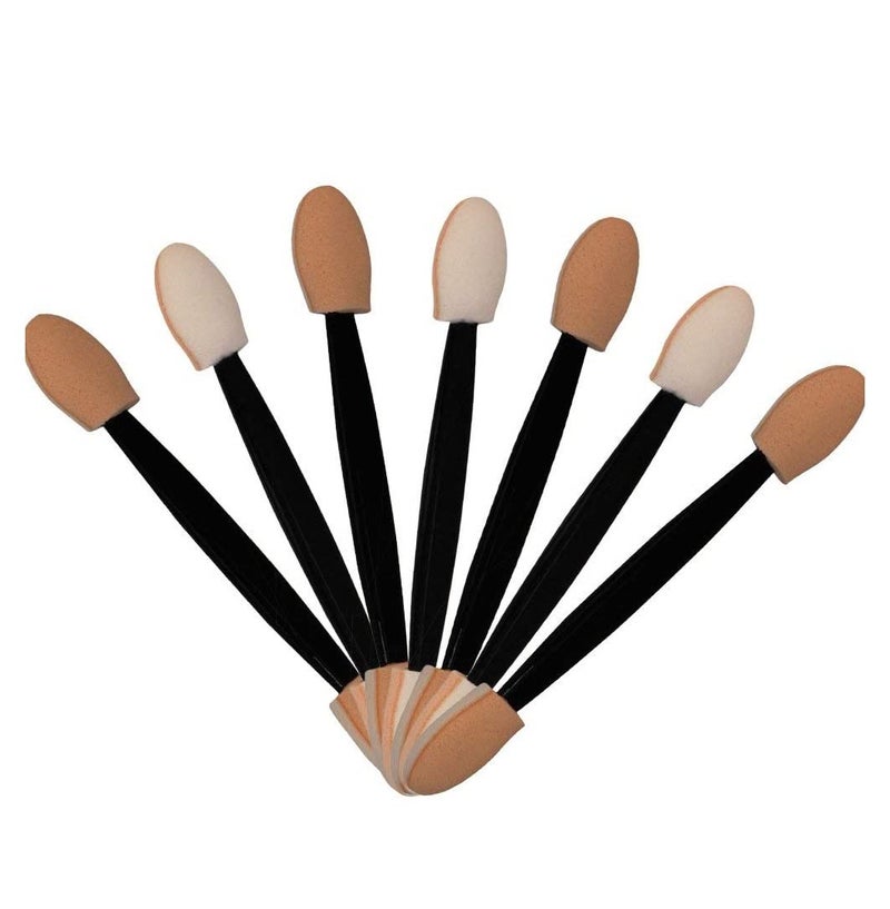 CONNECTWIDE STORE77 12Pcs Brush Set Disposable DoubleSided Eye Shadow Brush Sponge Applicator Oval Makeup - Image 1