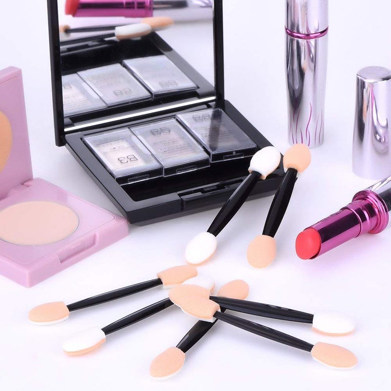 CONNECTWIDE STORE77 12Pcs Brush Set Disposable DoubleSided Eye Shadow Brush Sponge Applicator Oval Makeup - Image 5