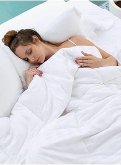 Eworld Cottage Style Microfiber Comforter Quilt, Ultra-Soft White Duvet for a Cozy Night's Sleep, Available in King (240x260 cm), Queen (220x240 cm), and Single (160x230 cm) Sizes  - Image 4
