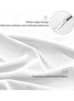 Eworld Cottage Style Microfiber Comforter Quilt, Ultra-Soft White Duvet for a Cozy Night's Sleep, Available in King (240x260 cm), Queen (220x240 cm), and Single (160x230 cm) Sizes  - Image 3
