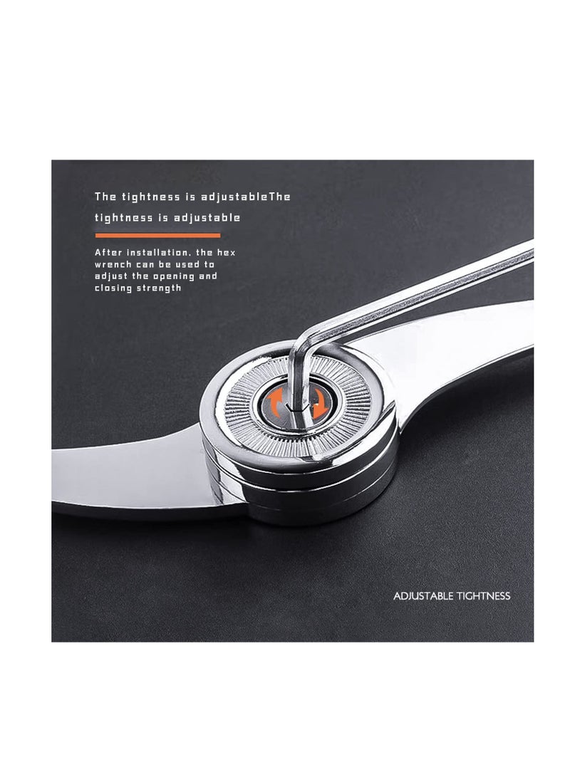 Excefore Lid Stay Hinges, 2 Pcs Toy Box Hinges Soft Close, Metal Heavy Duty Adjustable Lift and up Hinges, Soft Drop Lid Hinge for Cabinet Wardrobe & Toy Box - Image 3