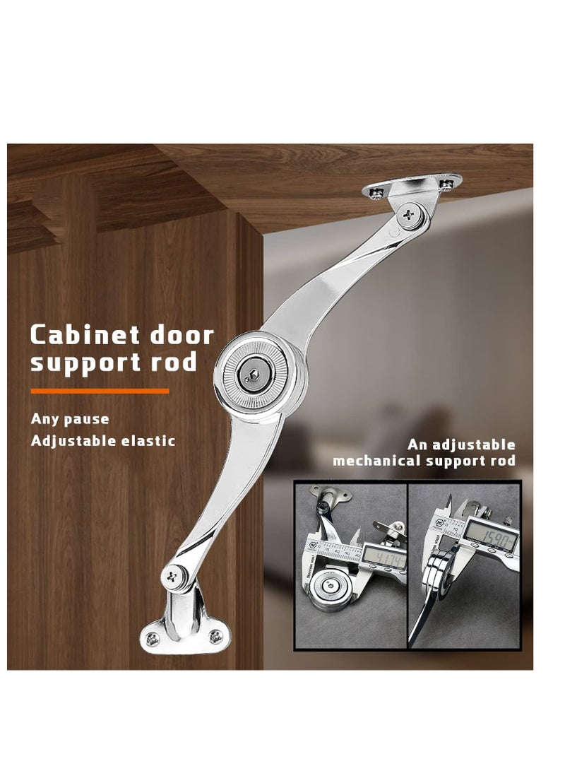 Excefore Lid Stay Hinges, 2 Pcs Toy Box Hinges Soft Close, Metal Heavy Duty Adjustable Lift and up Hinges, Soft Drop Lid Hinge for Cabinet Wardrobe & Toy Box - Image 5