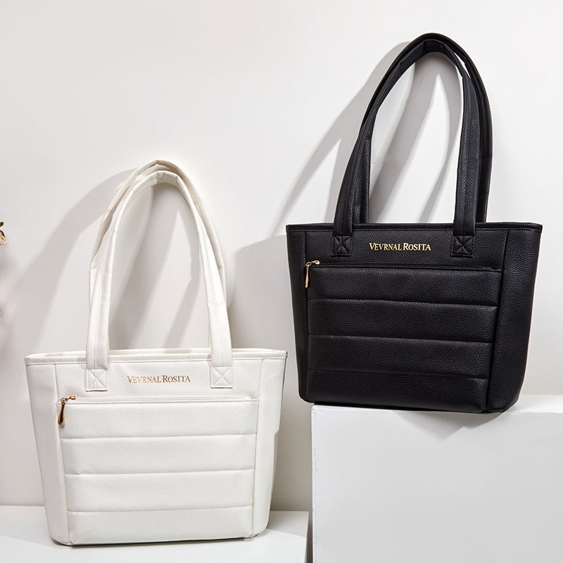 Large Capacity PU Tote Bag for Women - Image 2