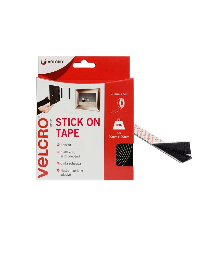 فيلكرو عصا 20 مم × 5 م - أسود - Image 2