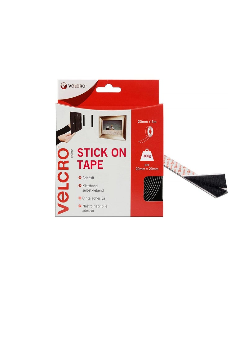 فيلكرو عصا 20 مم × 5 م - أسود - Image 1