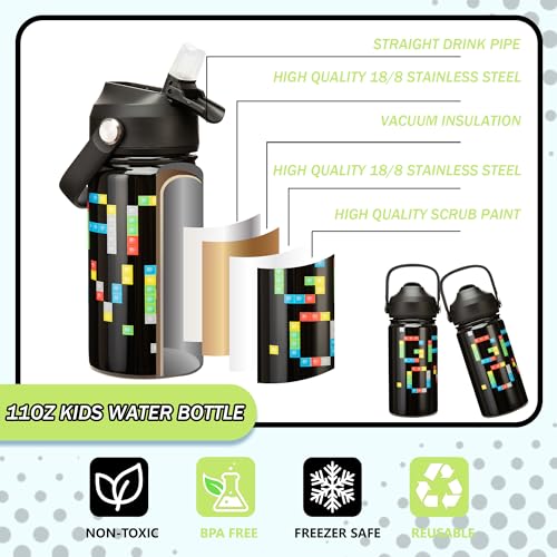 Oruiji Bento Box for Kids with Lunch Bag Boys Lunch Boxes for School with Ice Pack,Stainless Steel Water Bottle Set Utensils Set Food Container for School Boys Kids - Image 5