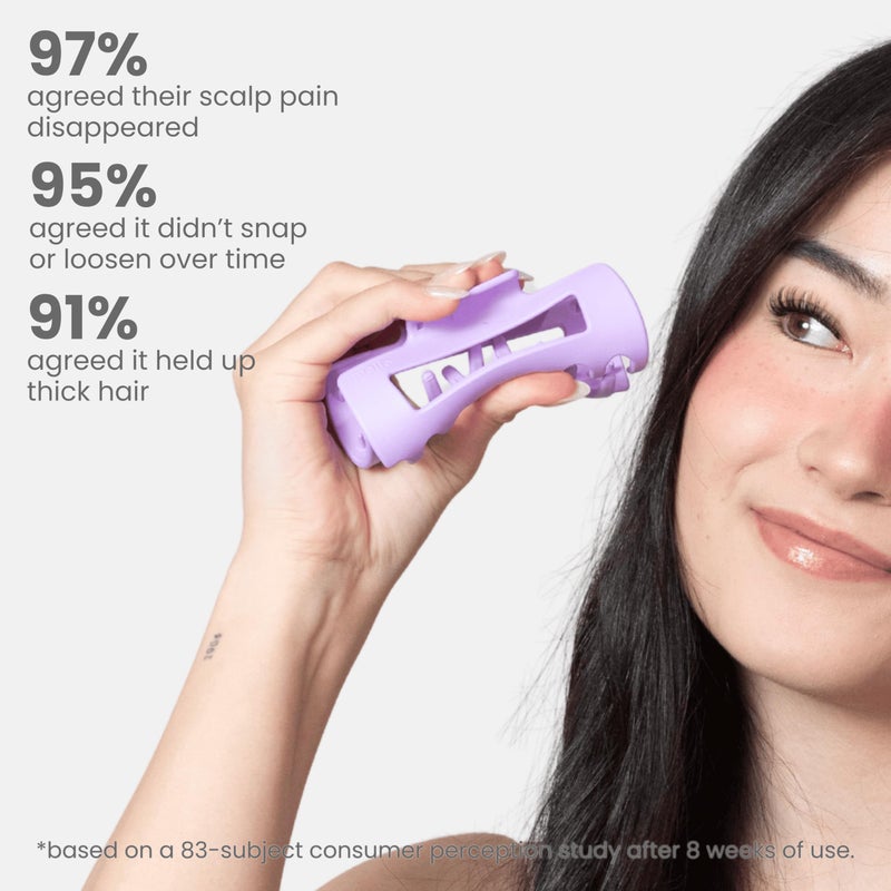 Mello The Original Mello Hair Claw Clip Squishy Claw Clip Made in Korea Patent Pending 30021976 (Purple, Medium) - Image 5