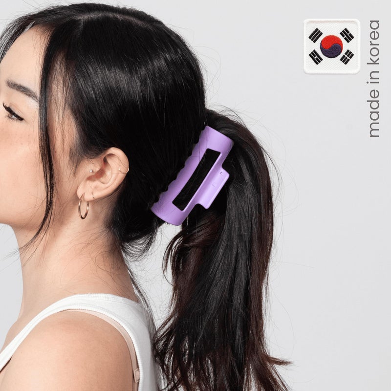Mello The Original Mello Hair Claw Clip Squishy Claw Clip Made in Korea Patent Pending 30021976 (Purple, Medium) - Image 3