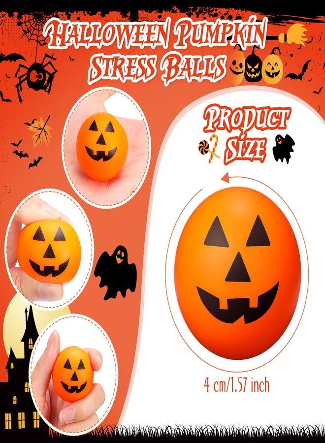 جيريفي 50 قطعة من كرات التوتر الصغيرة على شكل يقطين لعيد الهالوين من جيريفاي، مقاس 1.57 بوصة، مصنوعة من الإسفنج، مناسبة كهدية لحفلات الهالوين أو الكرنفال (يقطين) - Image 3