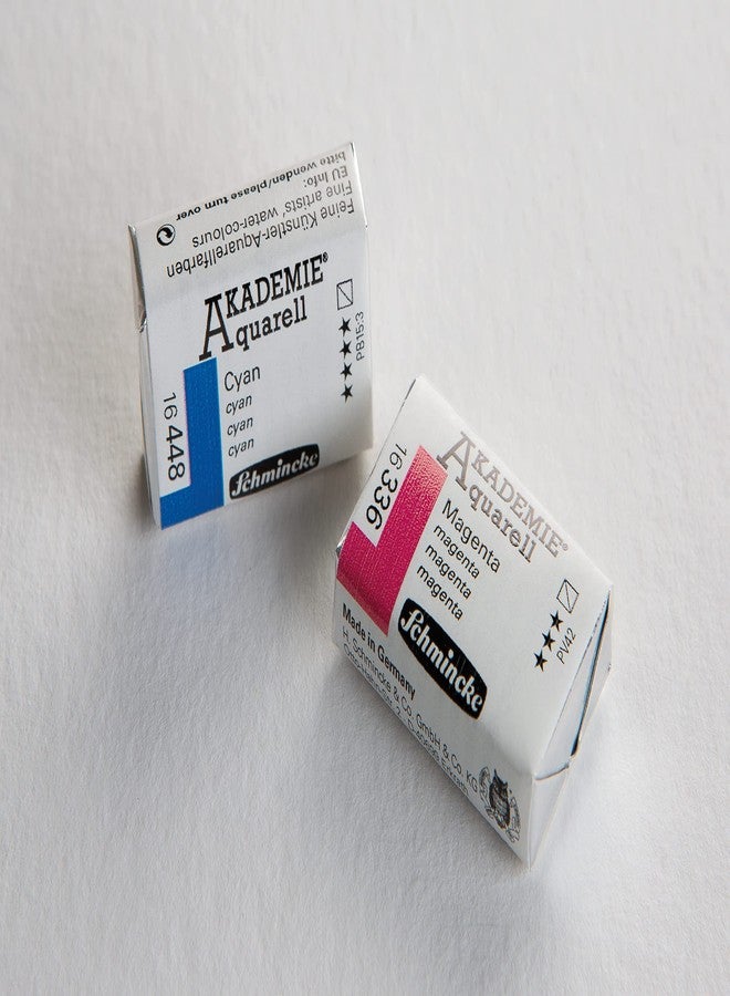 Schmincke - AKADEMIE Watercolor Paint Box, Basic Assortment 12 x 1/1 Pans, 75 312 097, Metal Box, Highly lightfast Colors, fine Artists' Watercolors - Image 4