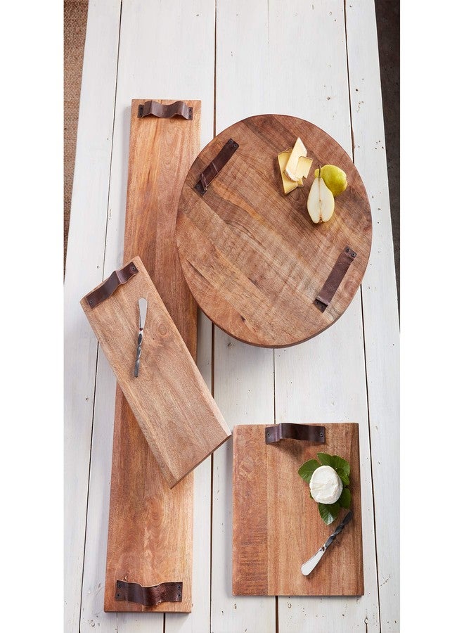 Mud Pie Wooden Charcuterie Serving Board and Spreader Set, Brown, Rectangle - Image 2
