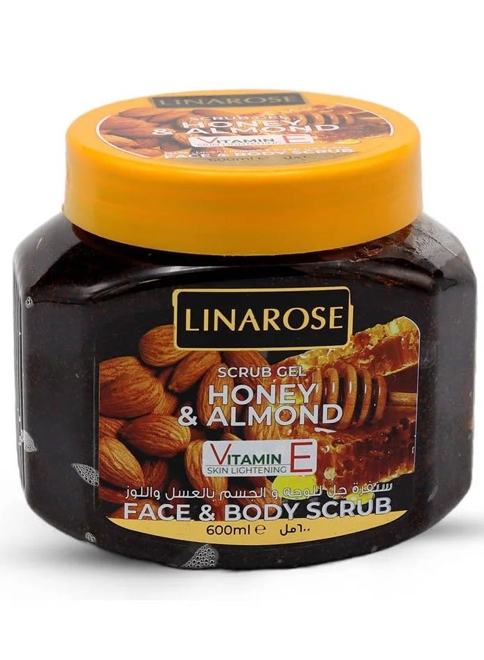 LINA ROSE Honey and almond face and body scrub - 600 ml