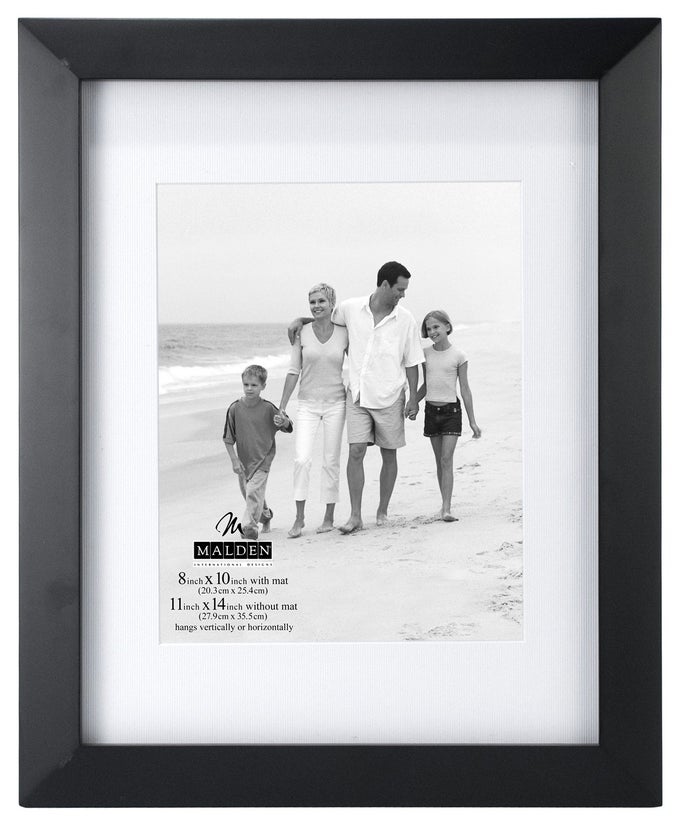 INTERNATIONAL DESIGNS BERKELEY MATTED BLACK WOOD PICTURE FRAME 8X1011X14 BLACK